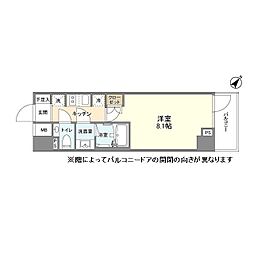 YSレジデンス代田橋 1Kの間取図画像