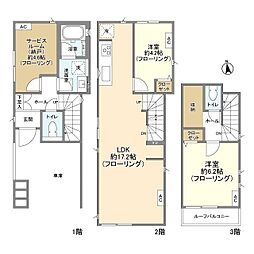 Kolet西荻窪#03 1階2SLDKの間取り
