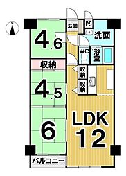 八条コーポ 3LDKの間取図画像
