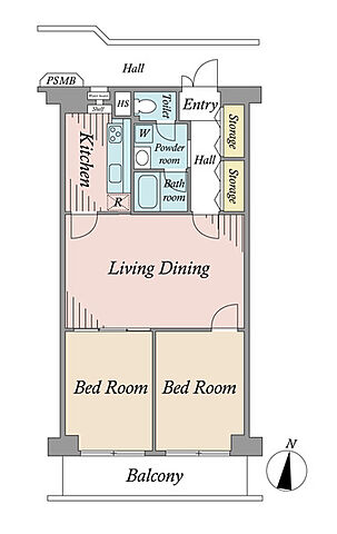 間取り ＤＩＫマンション和光Ｂ棟 3階/-