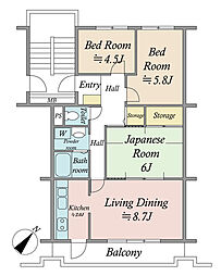 和光ハウス 3LDKの間取り