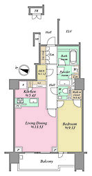 ザ・パークハウス渋谷南平台 1LDKの間取図画像