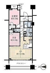 マジェスティハウス新宿御苑パークナード 2LDKの間取図画像