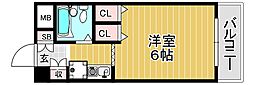 グラン・ピア布施 1Kの間取図画像