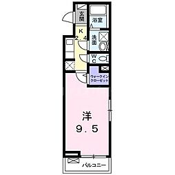 コンフォート.Ｔ 2階1Kの間取り