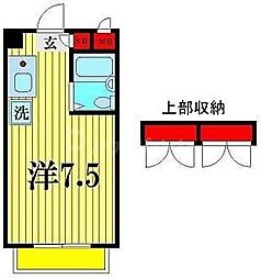 Ｋ’ｓ ＦＬＡＴ1 1階ワンルームの間取り