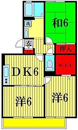 ジュネススズキ 1階3DKの間取り