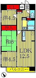 イースト・グレイス 3LDKの間取図画像