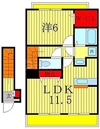 アルバスター 1LDKの間取図画像