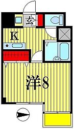 日創北小金ビル 1Kの間取図画像