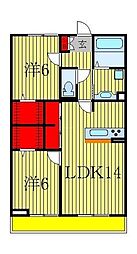 WESTCOURT結 2LDKの間取図画像