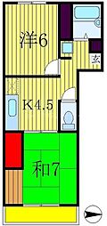 メゾン・ヤマリ 2Kの間取図画像