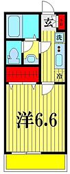 アトランティス 1Kの間取図画像