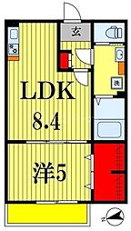 フェニックス南流山 1LDKの間取図画像