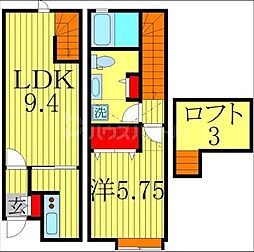 キャットサイト 1LDKの間取図画像