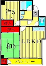 ルイメゾン1 2LDKの間取図画像