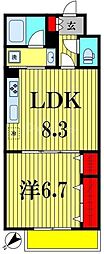 Sofi新松戸 1LDKの間取図画像