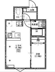 KEIAI RESIDENCE 初石 1LDKの間取図画像