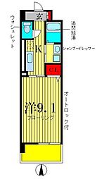 セントラルパークウッズ 1Kの間取図画像
