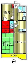 フォンテーヌ21 2LDKの間取図画像