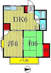 ハイツ柏の葉 2DKの間取図画像