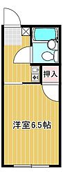 秀友ハイツ ワンルームの間取図画像