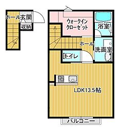 イストワール西今2 ワンルームの間取図画像