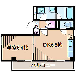 鈴木マンション 3階1DKの間取り