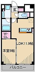 ラティエラ武蔵小杉 3階1LDKの間取り