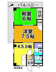 間取図画像 2DK