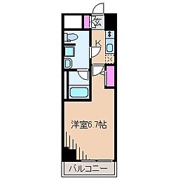 ARCOBALENO　MUSASHIKOSUGI 5階1Kの間取り