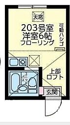 ユナイト大口スコティッシュロード ワンルームの間取図画像