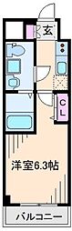 CREVISTA横浜綱島 1Kの間取図画像