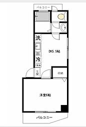 パープルステージ横浜 1DKの間取図画像