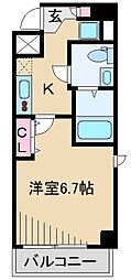 プレスト武蔵小杉 1Kの間取図画像