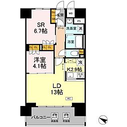 リーラ横浜川和町 1SLDKの間取図画像