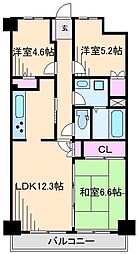 アーバンパーク三ツ池公園ウイングS 3LDKの間取図画像