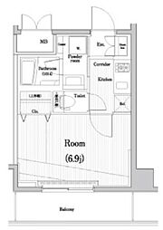 ジーコンフォートウエスト横浜 1Kの間取図画像