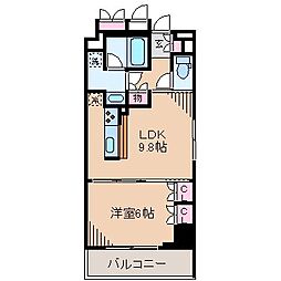 HF新横浜レジデンス 1LDKの間取図画像