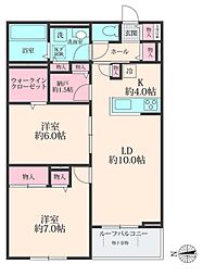 SOLANAII 2SLDKの間取図画像