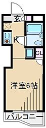 スカイコート綱島2 ワンルームの間取図画像