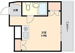 オレンジコートヒヨシ ワンルームの間取図画像