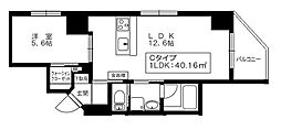 F.パークレジデンス東神奈川ANNEX 1LDKの間取図画像