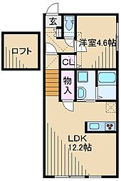 パークヒルズ大倉山 1LDKの間取図画像