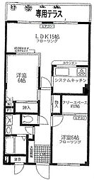 シンシア 2SLDKの間取図画像