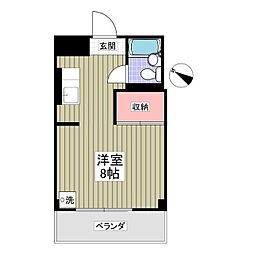 コスモマンション 1Kの間取図画像