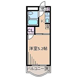 ハイタウン大倉山No.1 1Kの間取図画像
