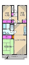 アガット日吉 3LDKの間取図画像