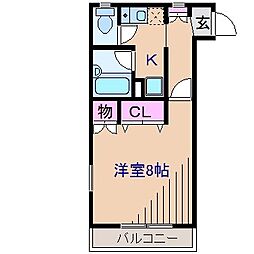 ドルチェ錦が丘 1Kの間取図画像