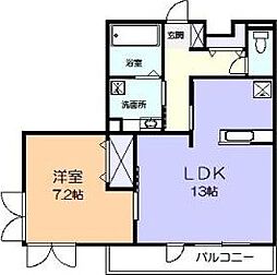 ベルミナールA 1LDKの間取図画像